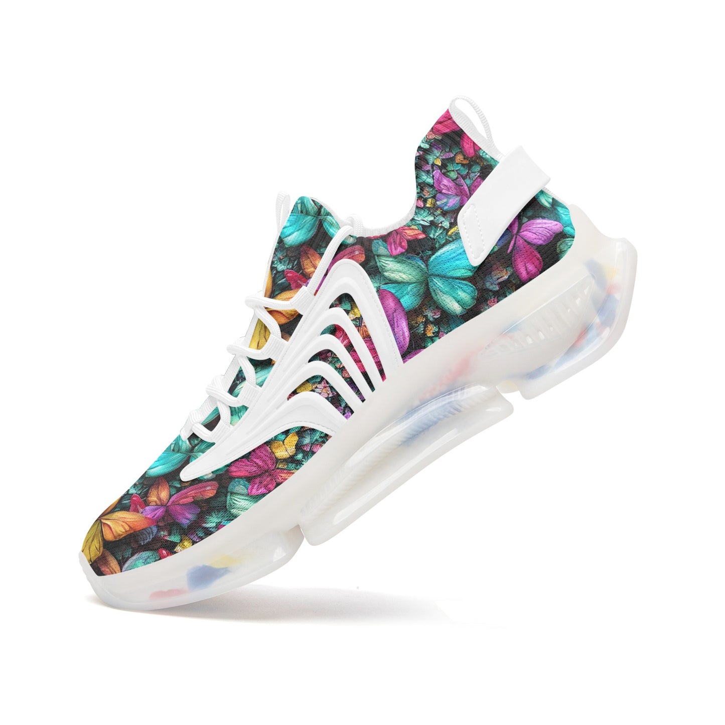 Unisex Butterfly Collage Low Top Mesh Sneakers
