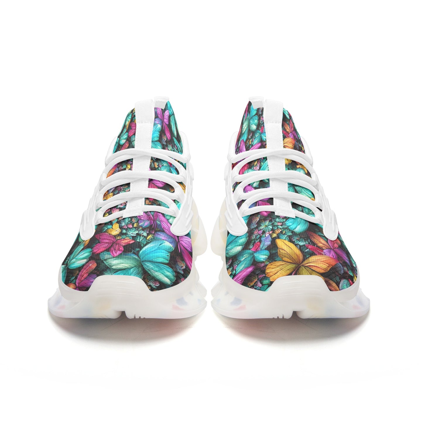 Unisex Butterfly Collage Low Top Mesh Sneakers