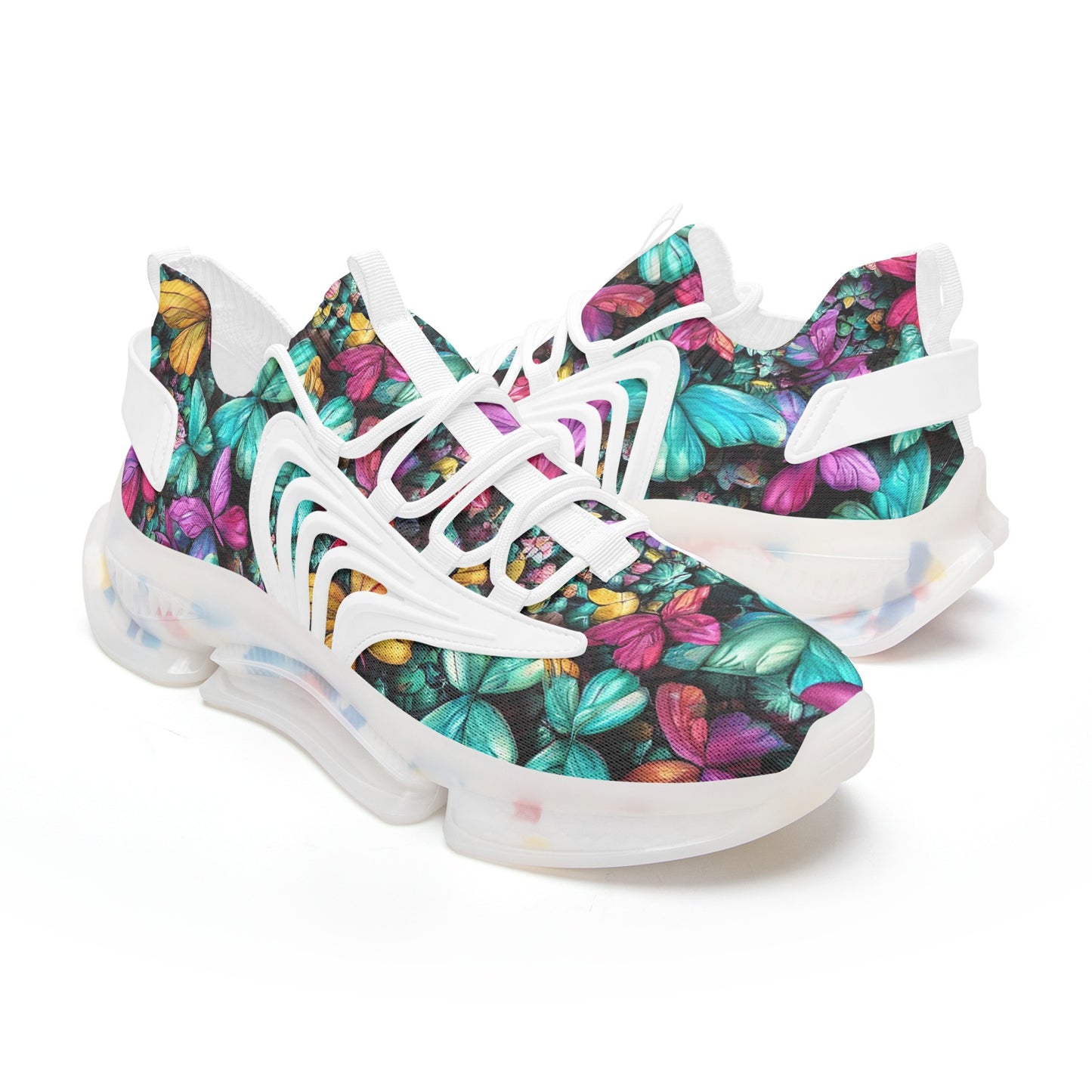 Unisex Butterfly Collage Low Top Mesh Sneakers