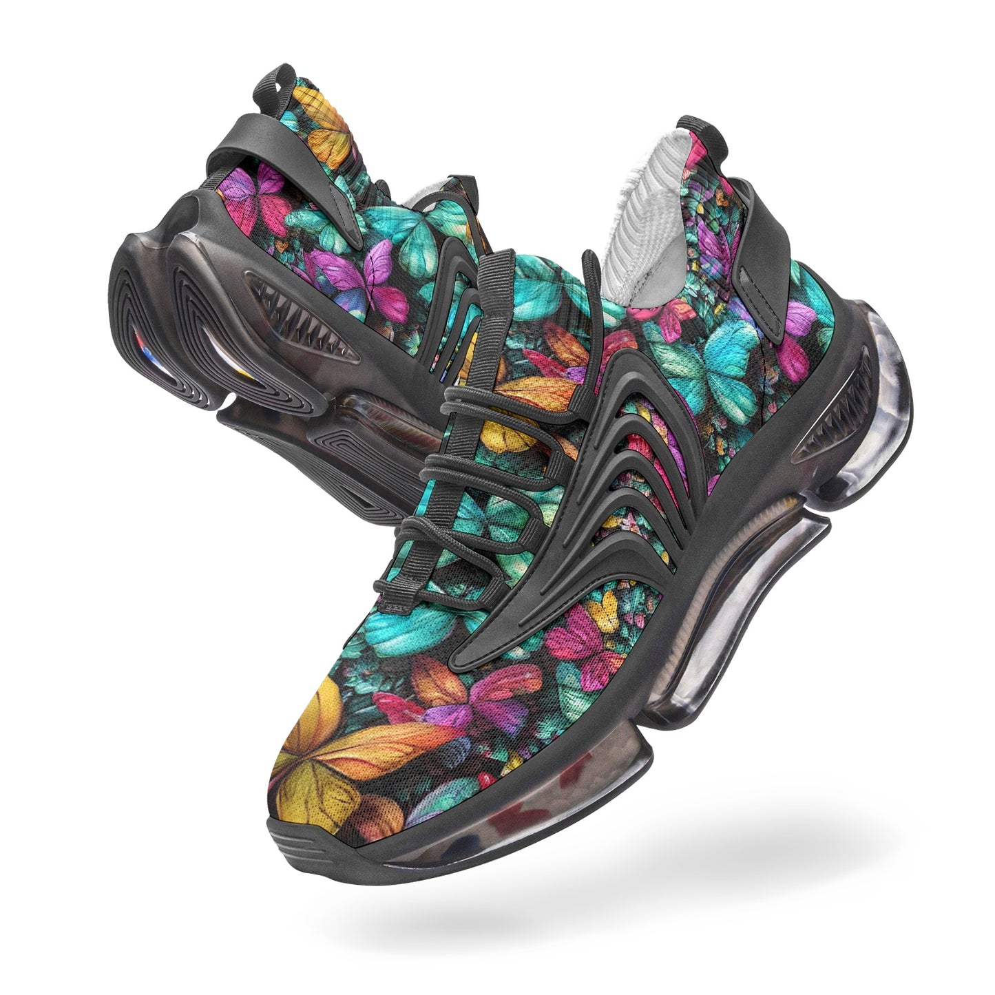 Unisex Butterfly Collage Low Top Mesh Sneakers