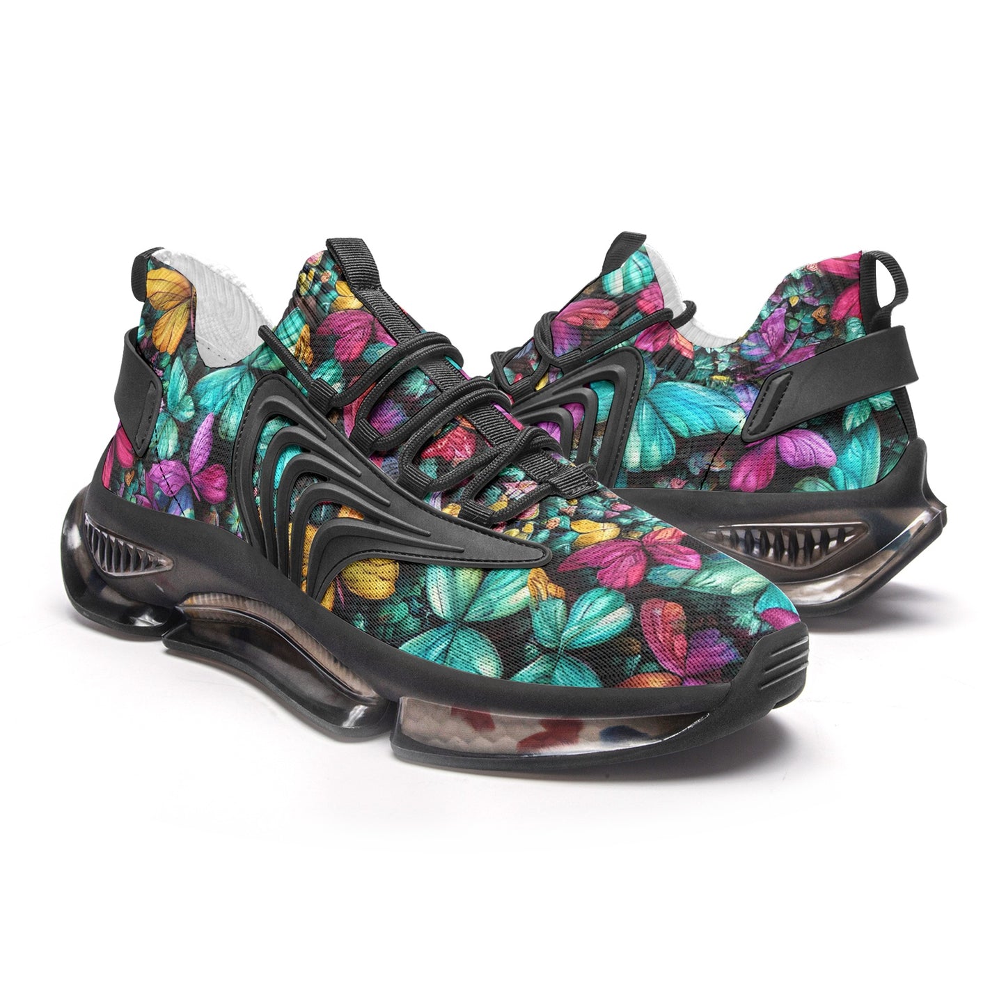 Unisex Butterfly Collage Low Top Mesh Sneakers