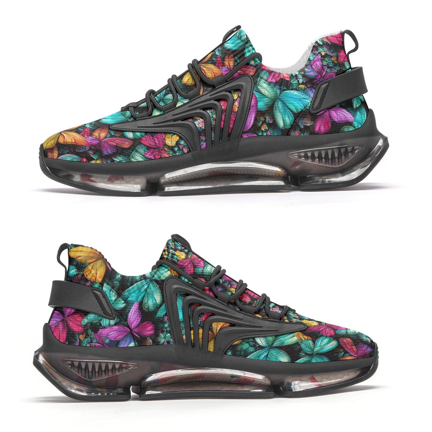 Unisex Butterfly Collage Low Top Mesh Sneakers