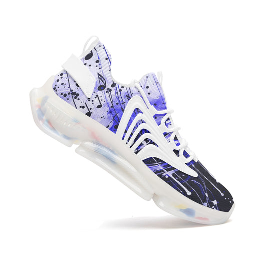 Blue Music Drop Unisex Low Top Mesh Sneakers