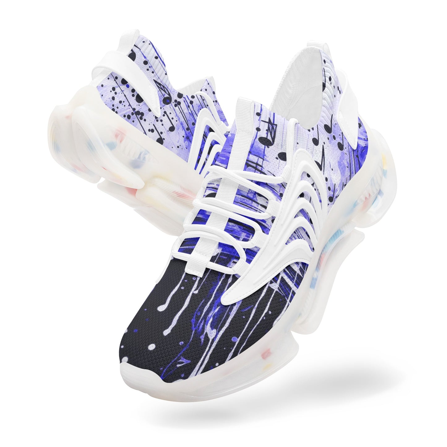 Blue Music Drop Unisex Low Top Mesh Sneakers