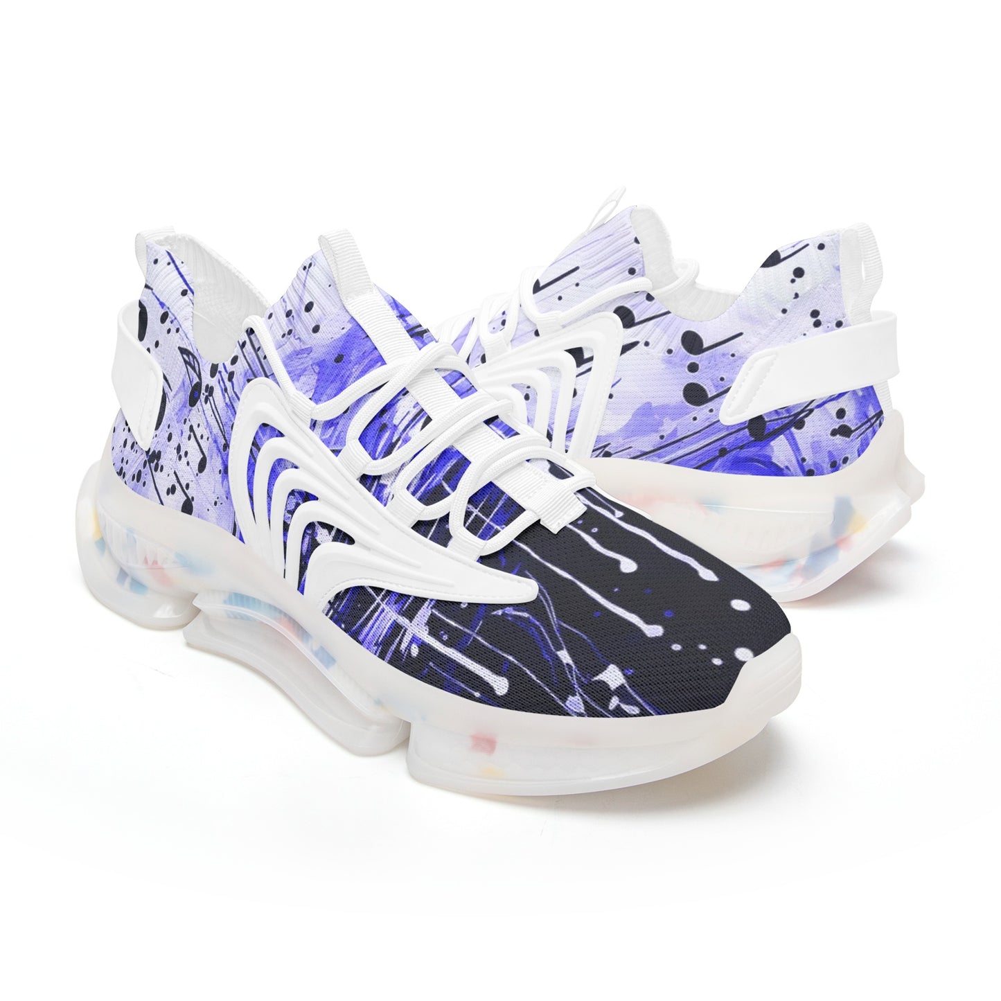 Blue Music Drop Unisex Low Top Mesh Sneakers