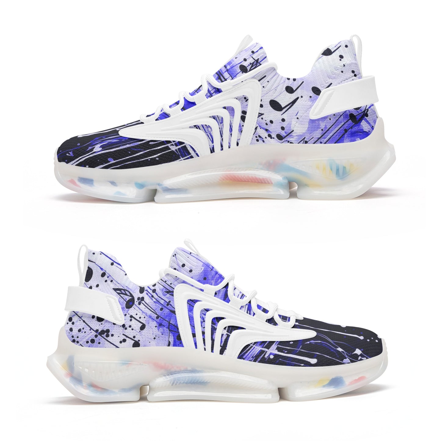 Blue Music Drop Unisex Low Top Mesh Sneakers