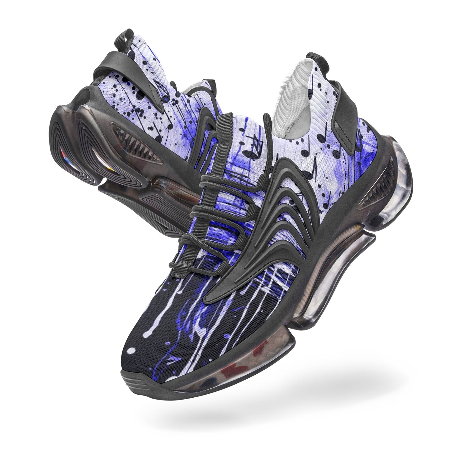 Blue Music Drop Unisex Low Top Mesh Sneakers