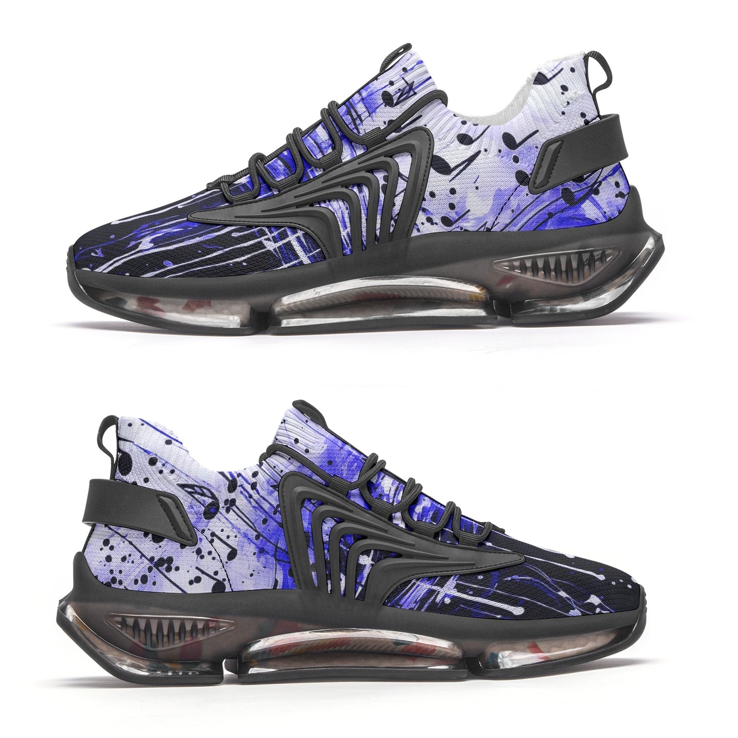 Blue Music Drop Unisex Low Top Mesh Sneakers