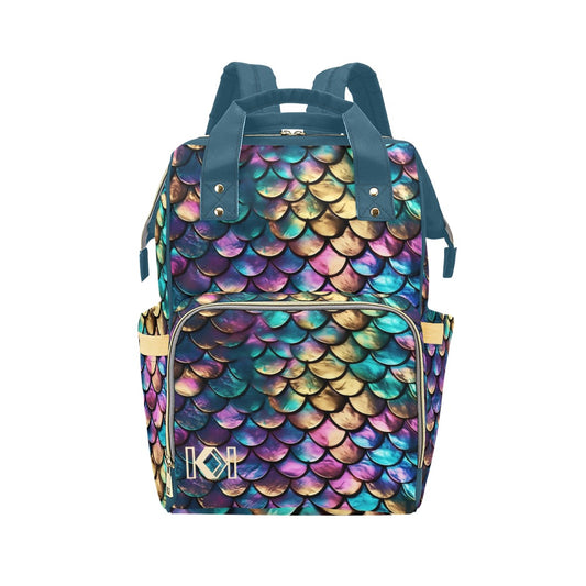 Mermaid Scale Multi-Function Diaper Backpack/Diaper Bag