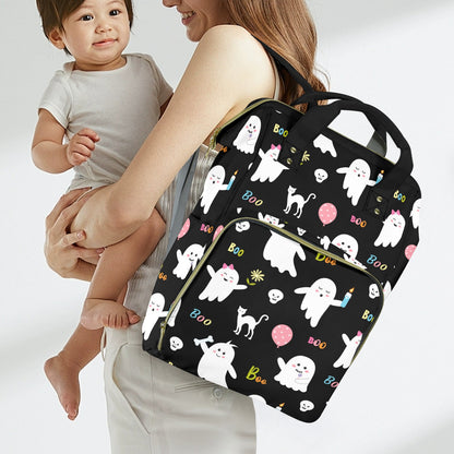 Cute Ghosts on Pink New Multi-Function Diaper Bag