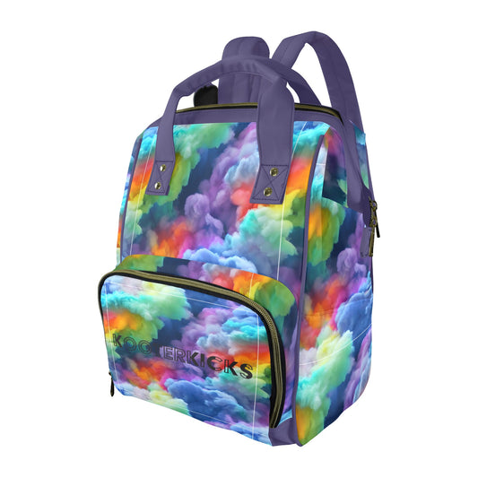Rainbow Clouds Multi-Function Diaper Bag Backpack