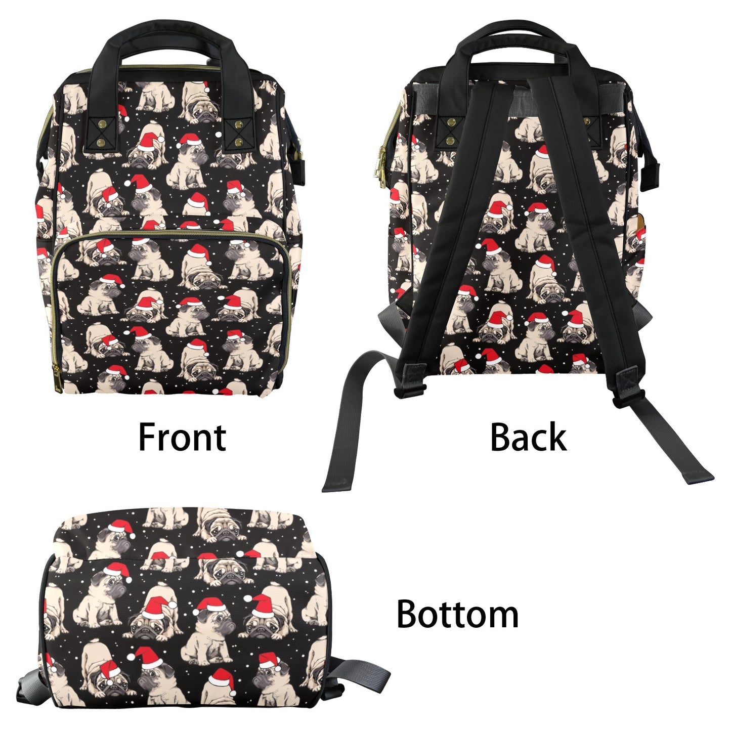 Christmas Puppy Diaper Bag Backpack