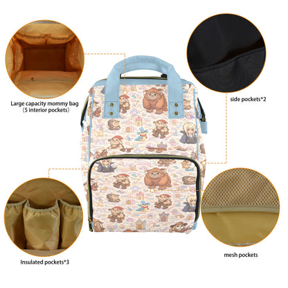 Labyrinth Pastel Multi-Function Diaper Bag-New