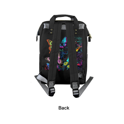 Neon Butterflies New Multi-Function Diaper Bag