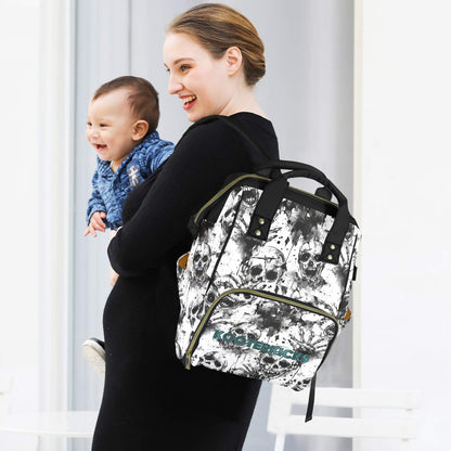 Creepy Zombie Skulls Multi-Function Diaper Bag Backpack