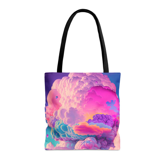 Cotton Candy Rainbow Ice Cream Clouds Whimsical Tote Bag