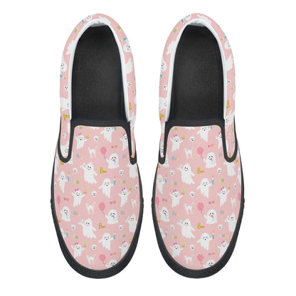 Pink Ghosts Sweet Halloween Slip On Shoes