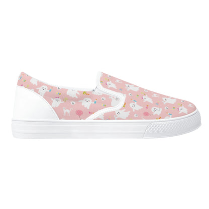 Pink Ghosts Sweet Halloween Slip On Shoes