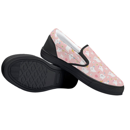 Pink Ghosts Sweet Halloween Slip On Shoes