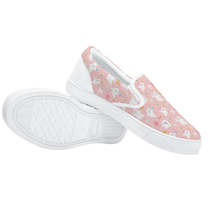 Pink Ghosts Sweet Halloween Slip On Shoes