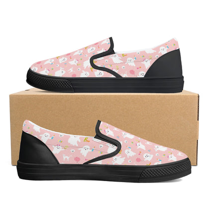 Pink Ghosts Sweet Halloween Slip On Shoes