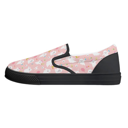 Pink Ghosts Sweet Halloween Slip On Shoes