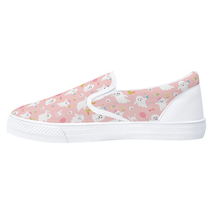 Pink Ghosts Sweet Halloween Slip On Shoes