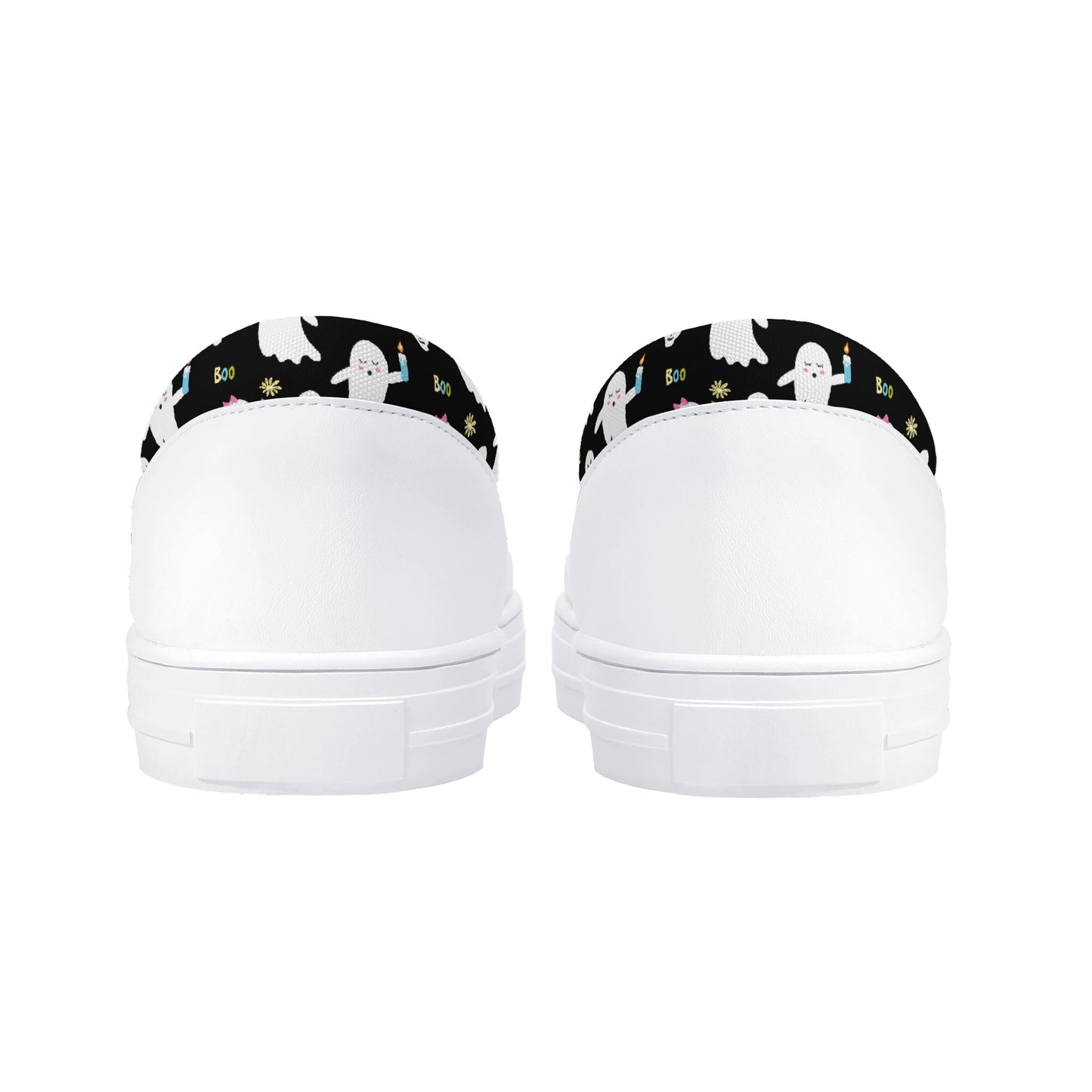 Black Ghosts Cats Halloween Slip On Shoes