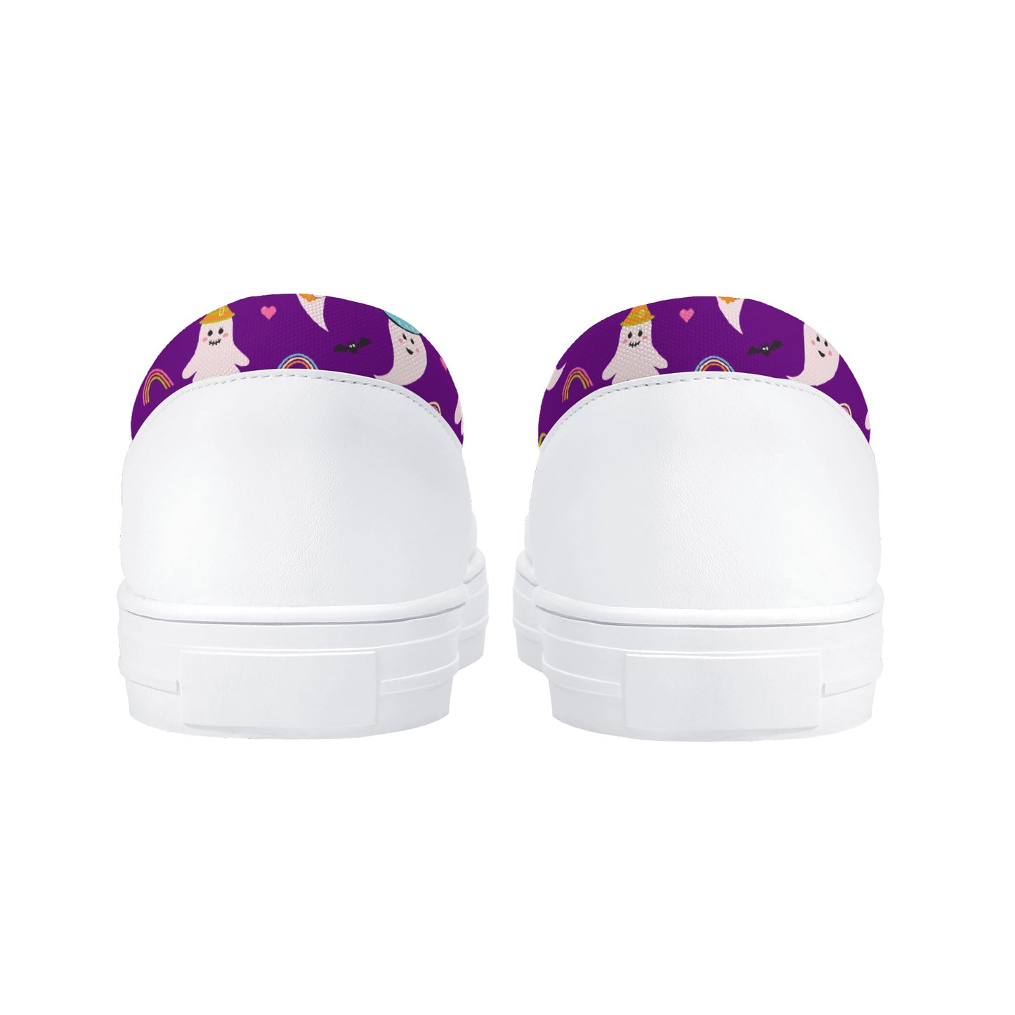 Purple Party Ghosts Halloween Slip On Shoes