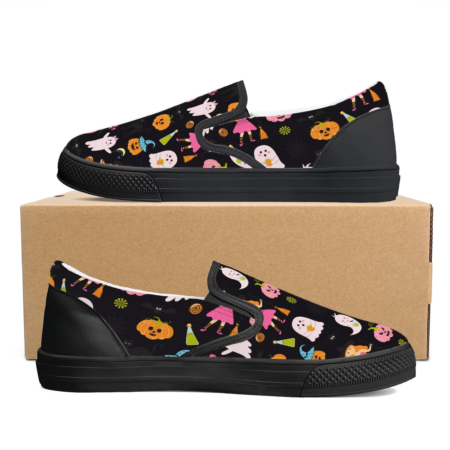 Party Ghosts Pumpkins Halloween Slip On Shoes