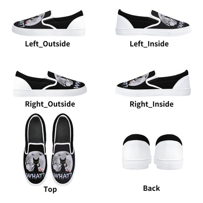 Murder Kitty Moon Gothic Halloween Slip On Shoes