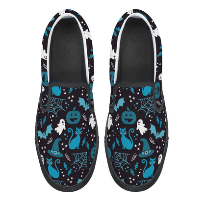 Black and Blue Halloween Party Slip On Shoes