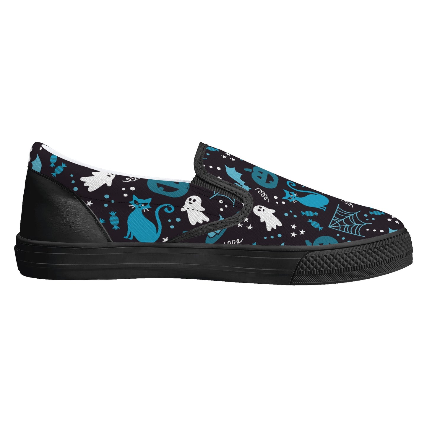 Black and Blue Halloween Party Slip On Shoes