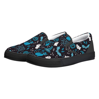 Black and Blue Halloween Party Slip On Shoes