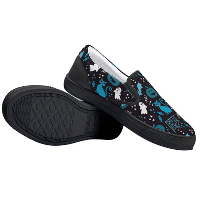 Black and Blue Halloween Party Slip On Shoes