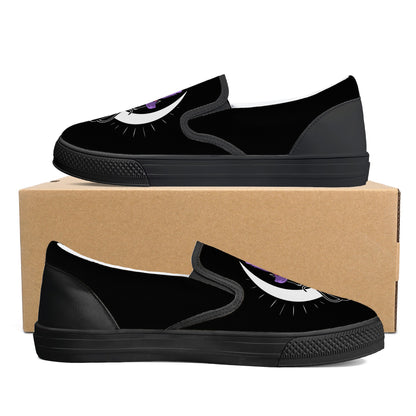 Black Cat Moon Halloween Slip On Shoes