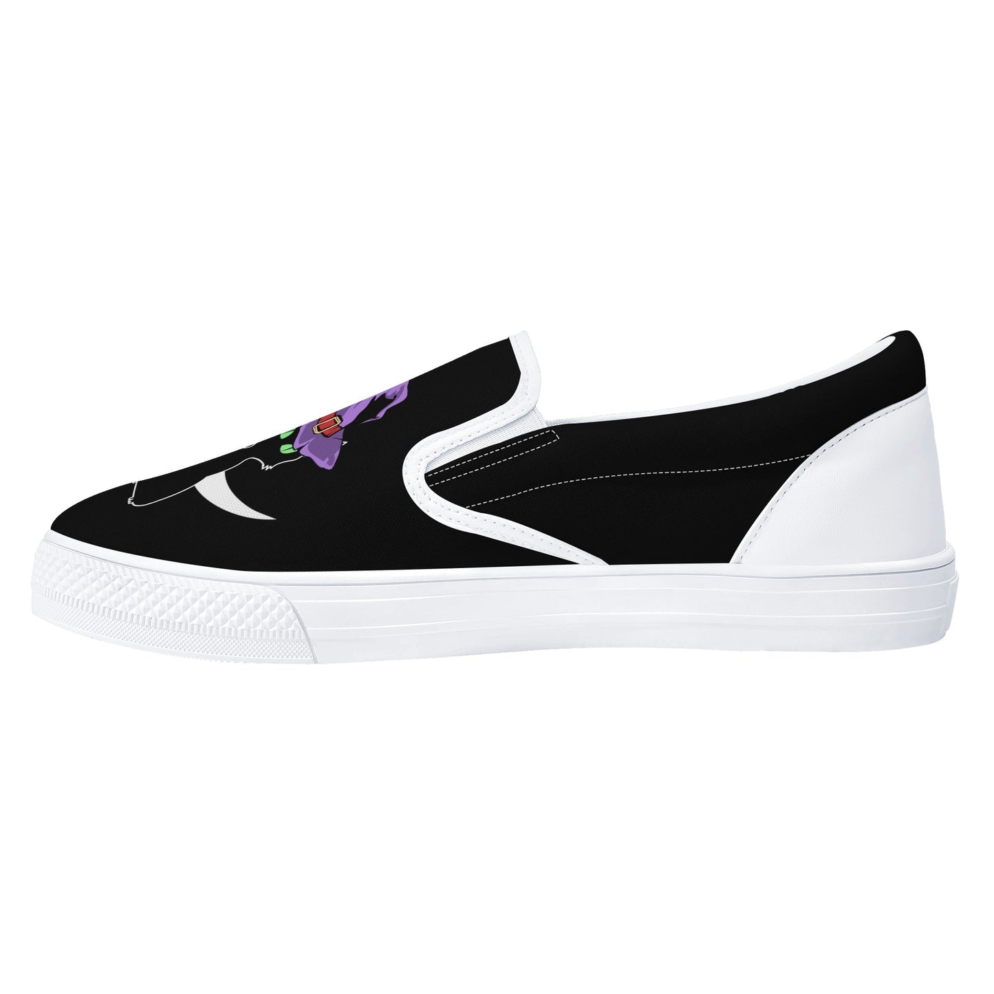 Black Cat Moon Halloween Slip On Shoes