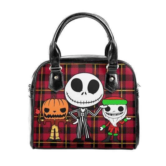 Plaid Christmas Character Nightmare Before Christmas Jack Zero NMBC Shoulder Handbag