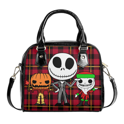 Plaid Christmas Character Nightmare Before Christmas Jack Zero NMBC Shoulder Handbag