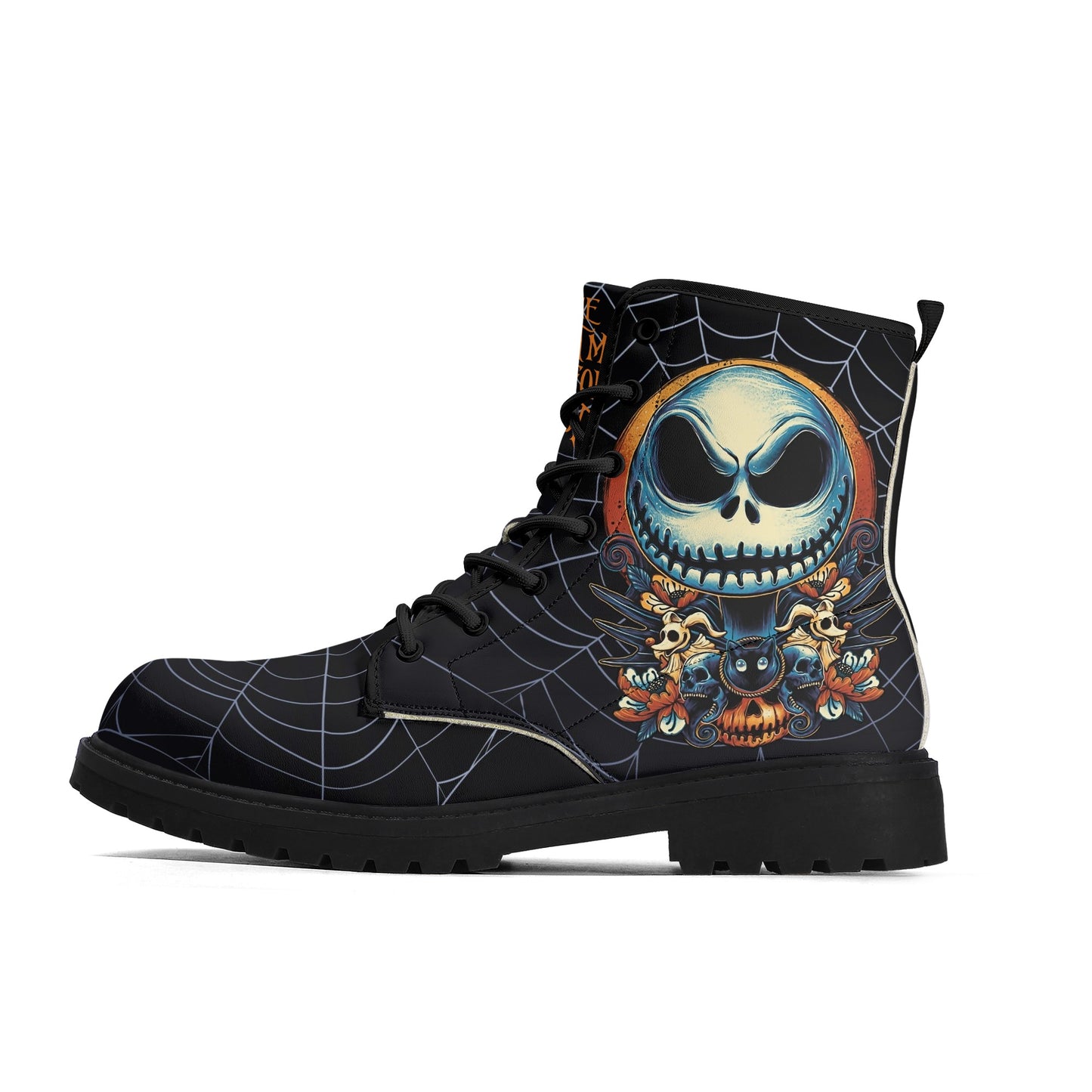 NMBC Jack Skellington Leather Black Outsole Boots