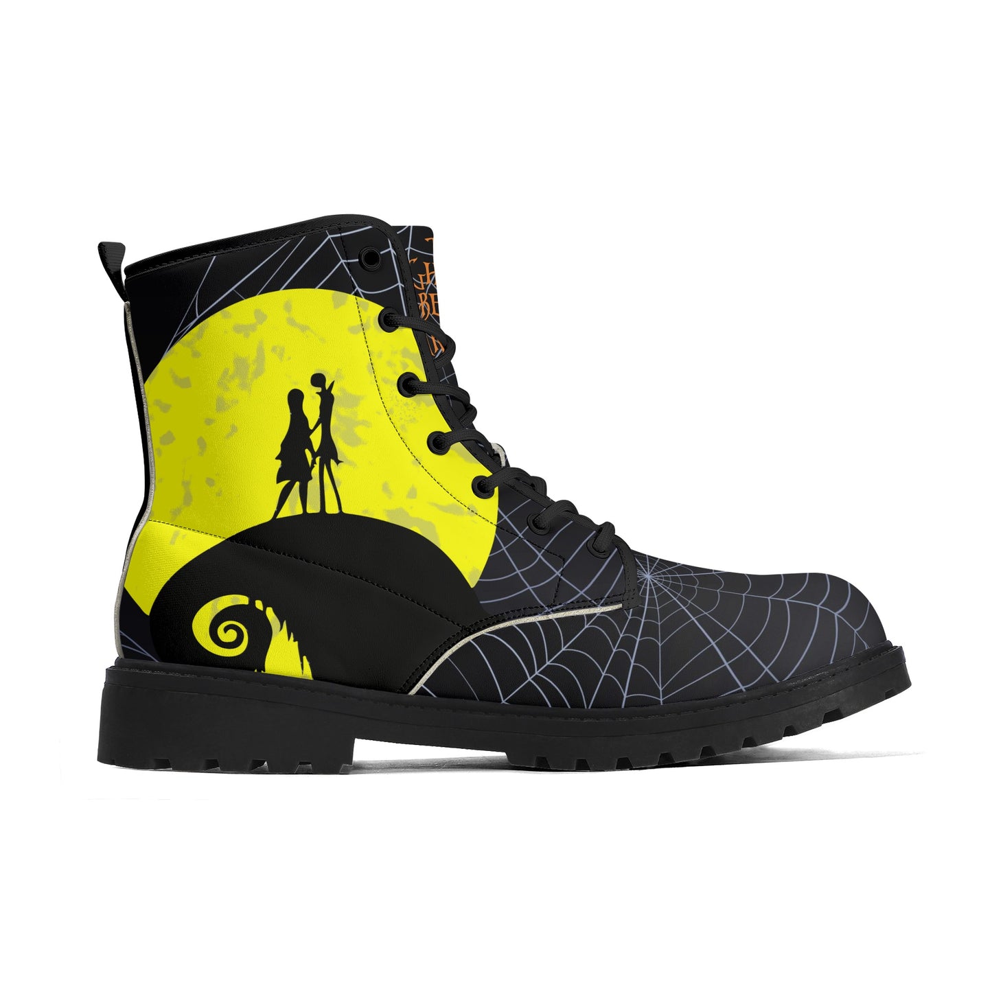 NMBC Jack Skellington Leather Black Outsole Boots