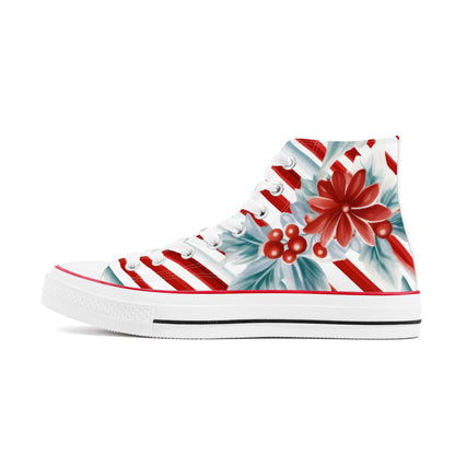 Mens Classic Holly Striped High Top Canvas Shoes