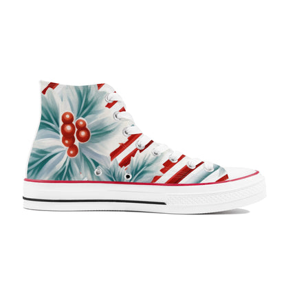 Mens Classic Holly Striped High Top Canvas Shoes