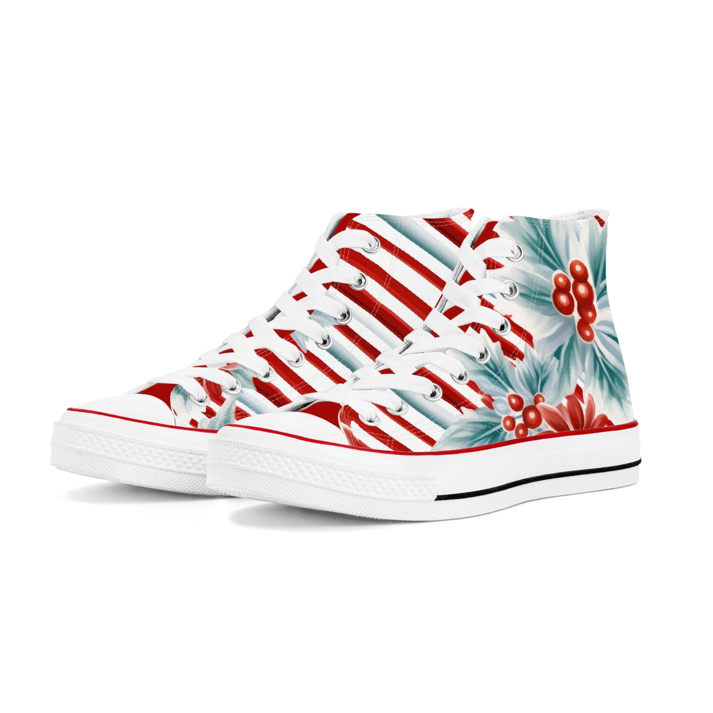 Womens Classic Holly Striped High Top Canvas Shoes