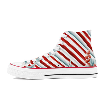 Womens Classic Holly Striped High Top Canvas Shoes