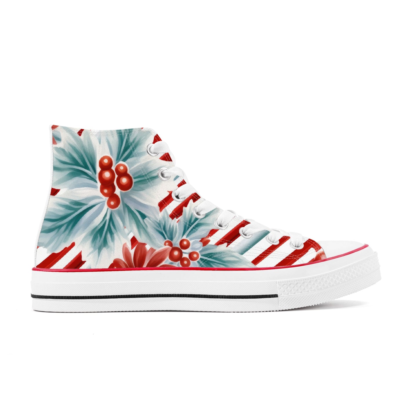 Womens Classic Holly Striped High Top Canvas Shoes