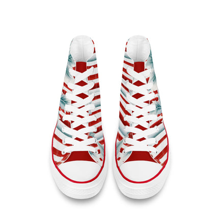 Womens Classic Holly Striped High Top Canvas Shoes