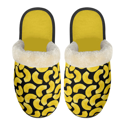 Unisex Non Slip Fuzzy Warm Slippers Macaroni