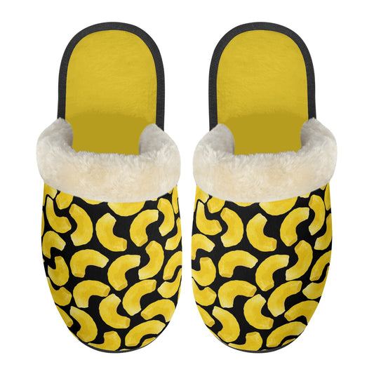 Unisex Non Slip Fuzzy Warm Slippers Macaroni