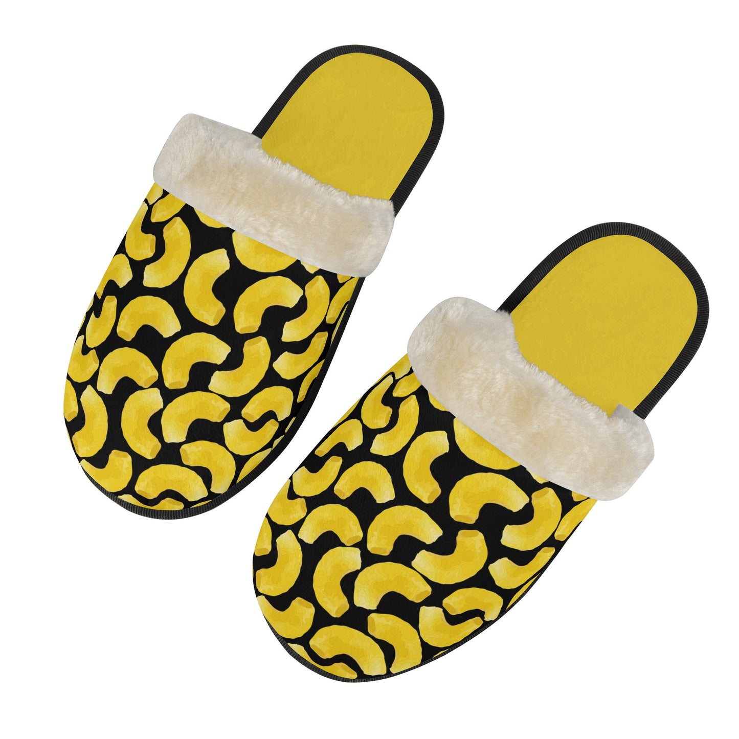 Unisex Non Slip Fuzzy Warm Slippers Macaroni